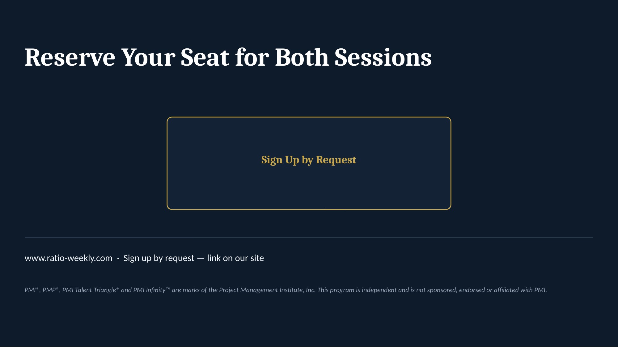 Hybrid Cognition Forum — slide 7 of 7: reserve your seat for both sessions